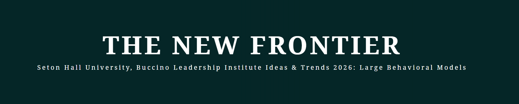 The New Frontier — Buccino Leadership Institute LBM research cover